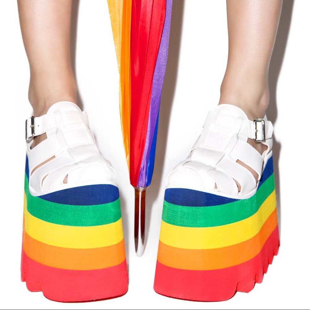 Current Mood Double Rainbow Skylar Sandals